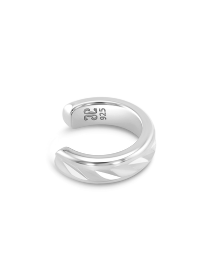 Curved Ear Cuff In Silver