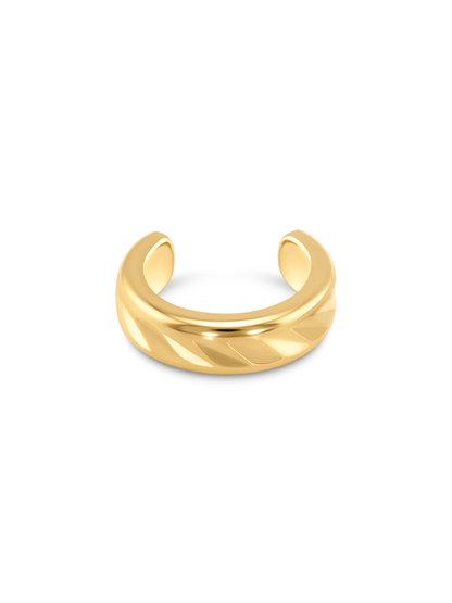 Curved Ear Cuff In Gold
