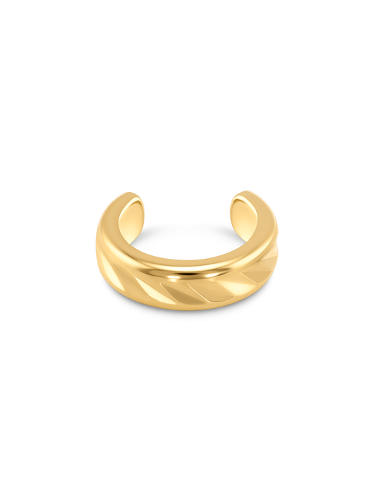 Curved Ear Cuff In Gold