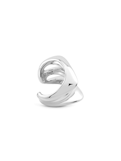 Fluidity Triple Ear Cuff In Silver