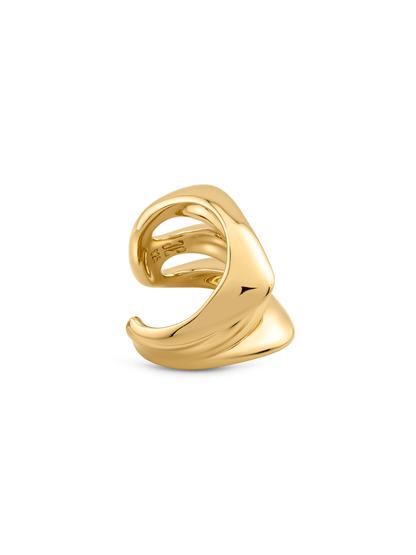Fluidity Triple Ear Cuff In Gold