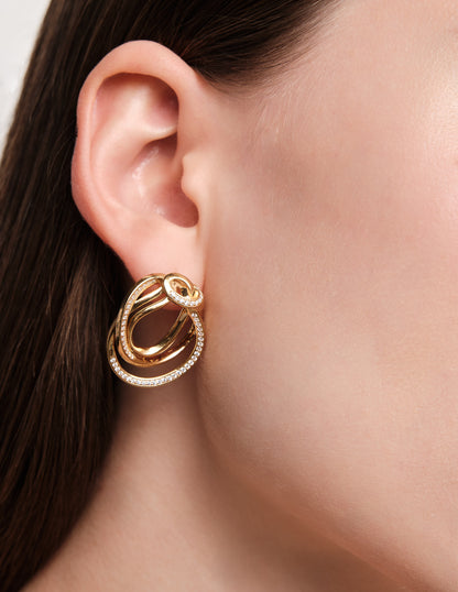 Entwined Knot Statement Pavé Studs