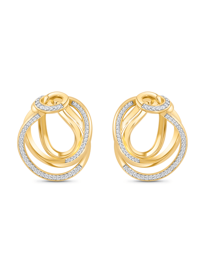 Entwined Knot Statement Pavé Studs
