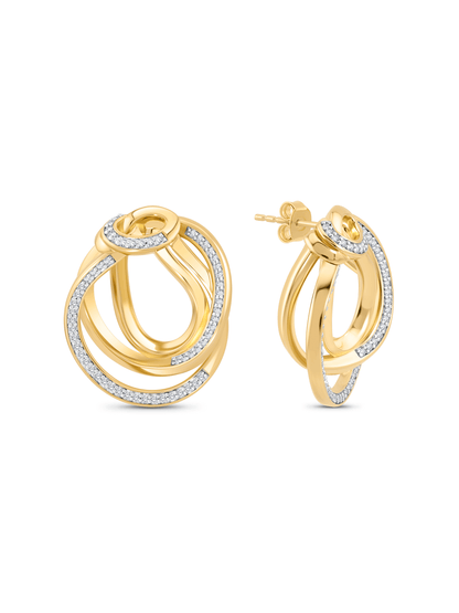 Entwined Knot Statement Pavé Studs