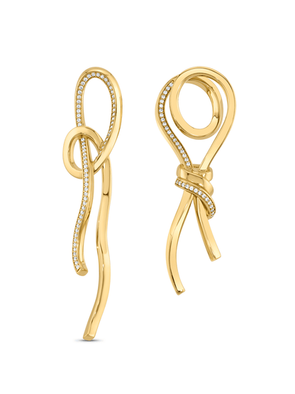Entwined Knot Statement Pavé Drop Studs