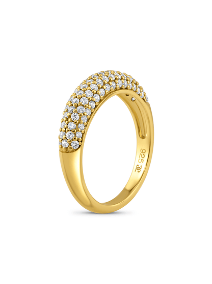 Thick Pavé Ring in Gold