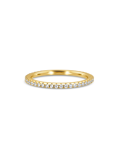 Crystal Pavé Ring in Gold
