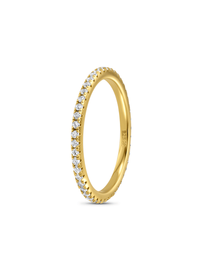 Crystal Pavé Ring in Gold