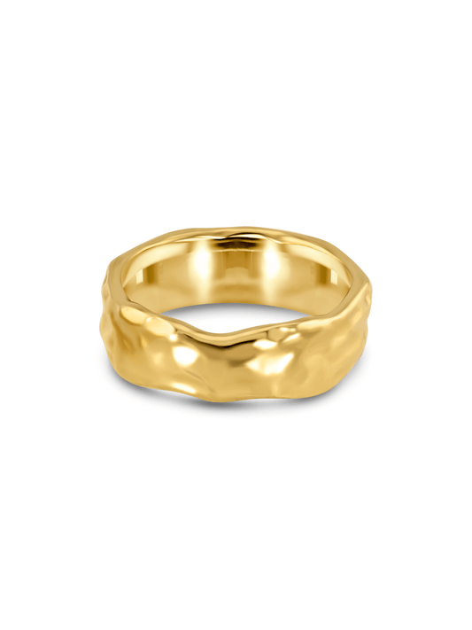 Aurum Textured Ring In Gold