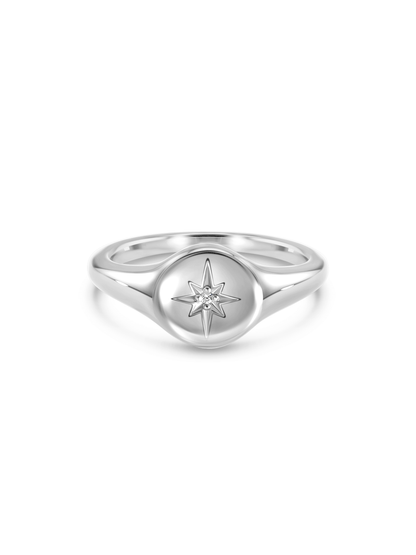 Celestial Star Ring In Silver