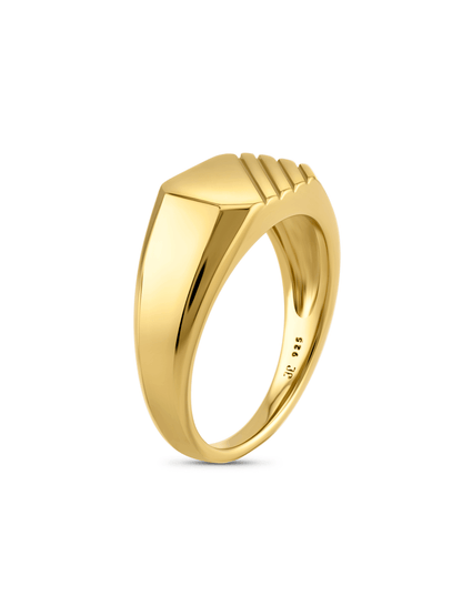 Flat Top Signet Ring in Gold