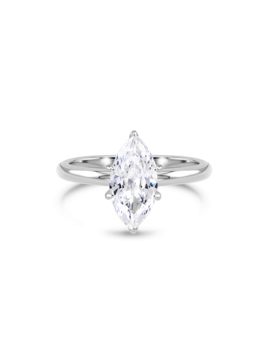Marquise Crystal Ring in Silver