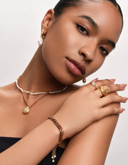 Irregular Moonstone Ring In Gold