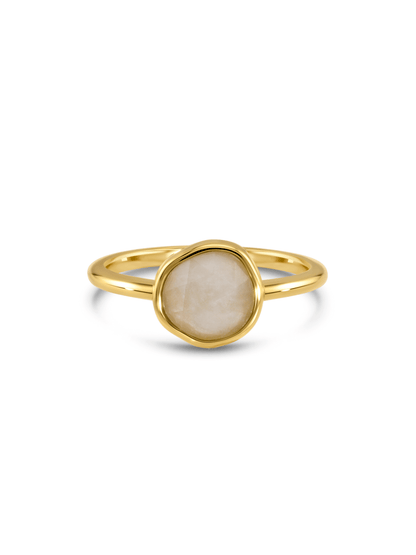 Irregular Moonstone Ring In Gold