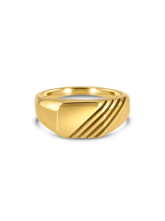Flat Top Signet Ring in Gold
