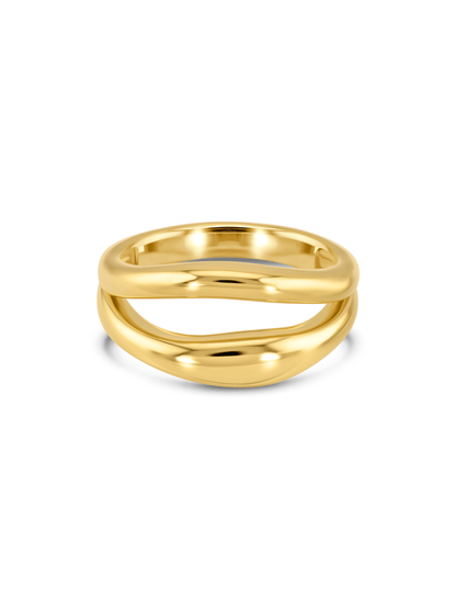 Smooth Split Stacking Ring In Gold
