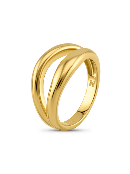 Smooth Split Stacking Ring In Gold