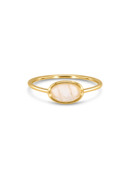 Semi-Precious Moonstone Ring in Gold