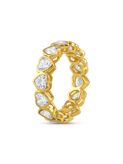 Heart Eternity Ring In Gold
