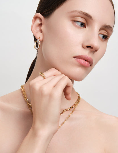 Link Ridge Ring In Gold