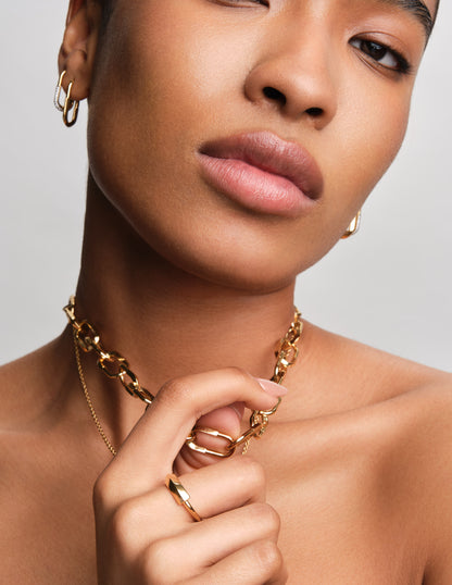 Link Ridge Ring In Gold