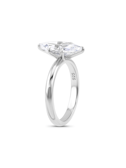 Marquise Crystal Ring in Silver