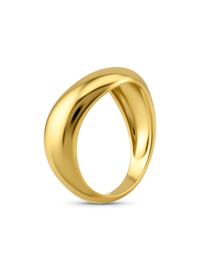 Domed Smooth Ring In Gold