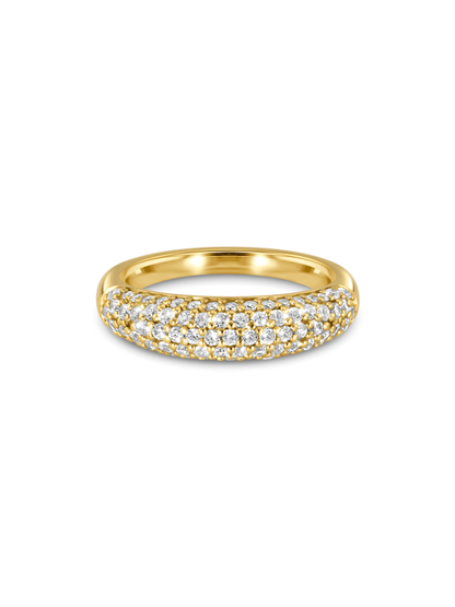 Thick Pavé Ring in Gold