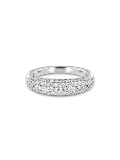 Thick Pavé Ring In Silver