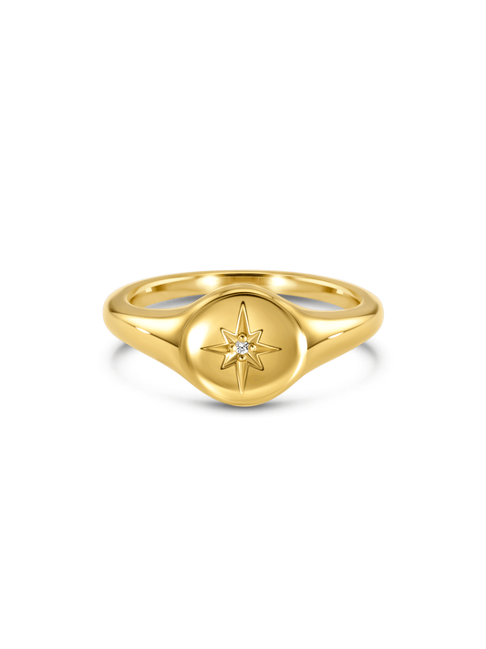 Celestial Star Ring In Gold