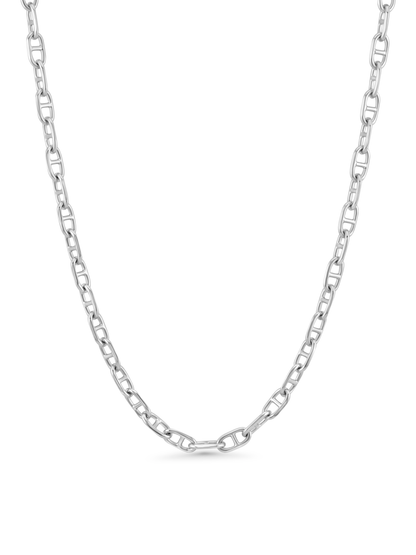 Anchor Chain Necklace In Silver
