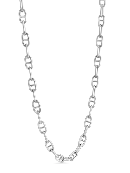 Anchor Chain Necklace In Silver