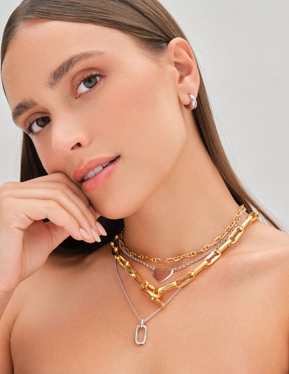 Anchor Chain Necklace In Gold