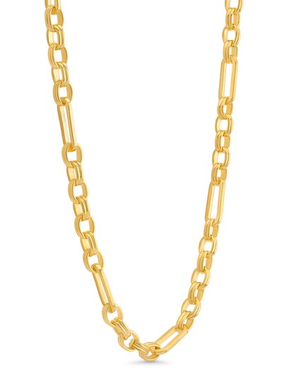 Mixed Link Chain Necklace In Gold