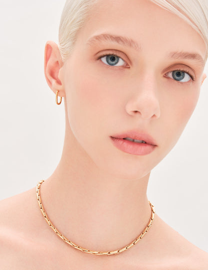 Snake Chain Necklace In Gold