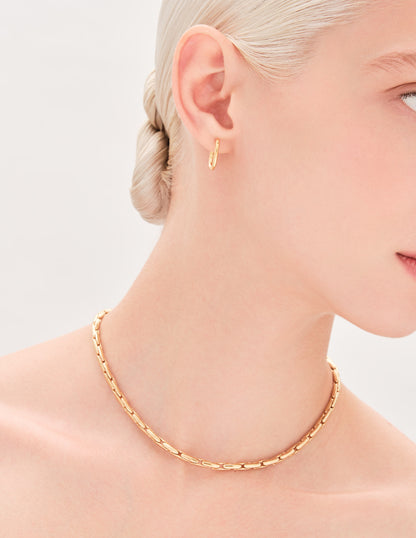 Snake Chain Necklace In Gold