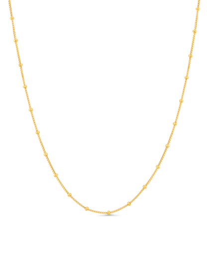 Box Ball Chain Necklace In Gold