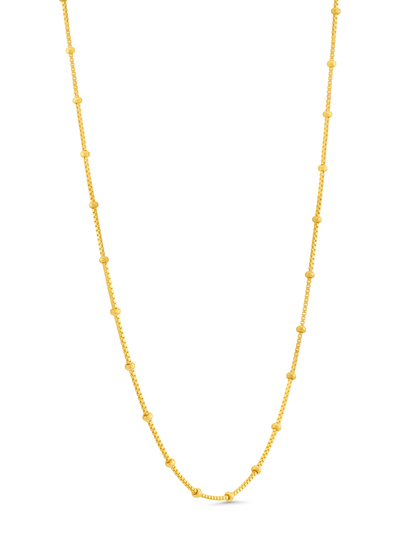 Box Ball Chain Necklace In Gold