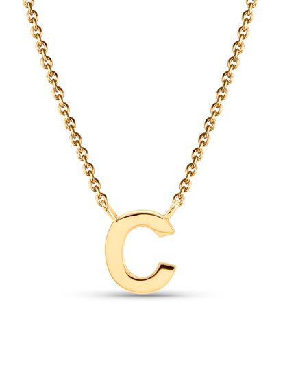Initial C Necklace In Gold