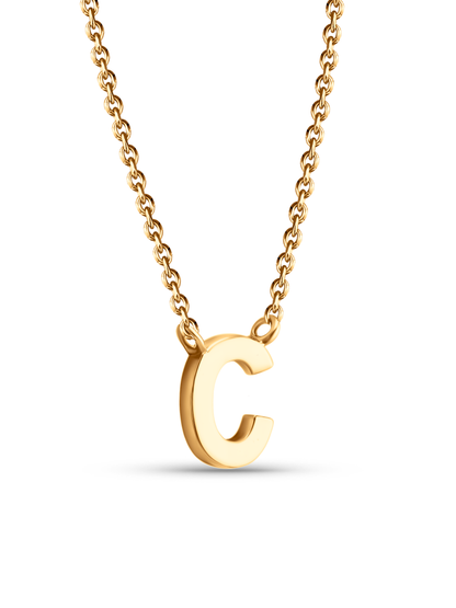 Initial C Necklace In Gold