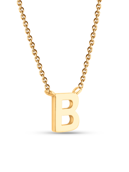 Initial B Necklace In Gold