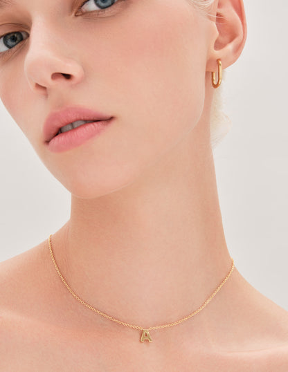 Initial A Necklace In Gold