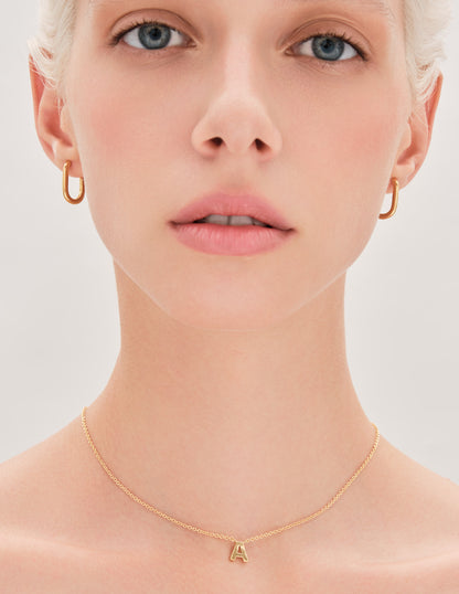 Initial A Necklace In Gold