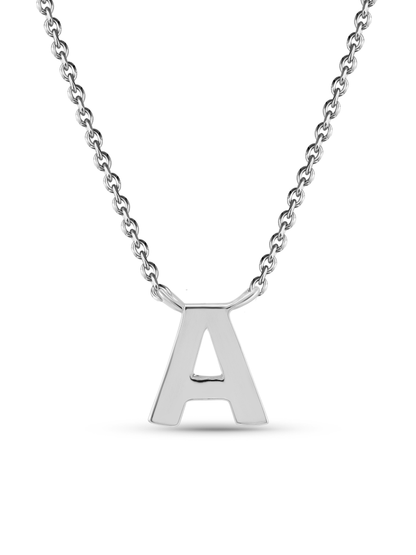 Initial A Necklace In Silver
