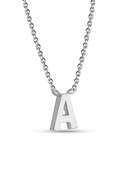 Initial A Necklace In Silver