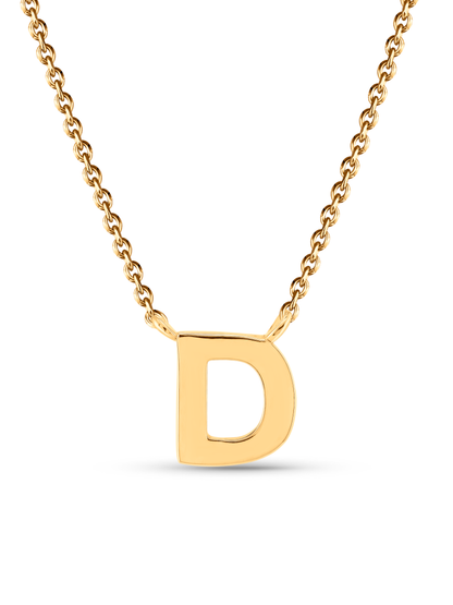 Initial D Necklace In Gold