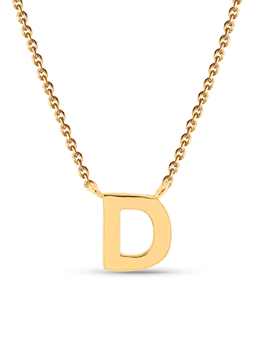 Initial D Necklace In Gold
