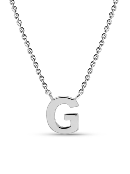 Initial G Necklace In Silver