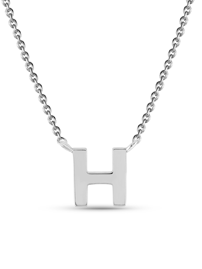 Initial H Necklace In Silver