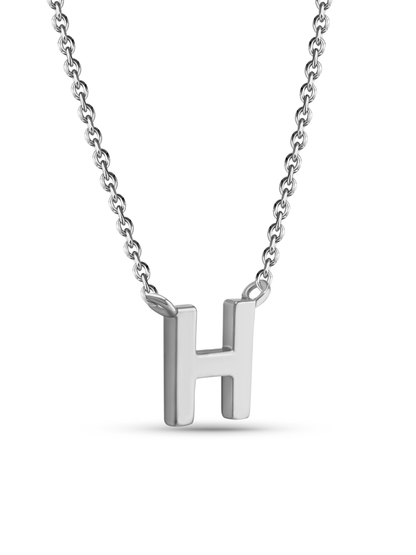 Initial H Necklace In Silver